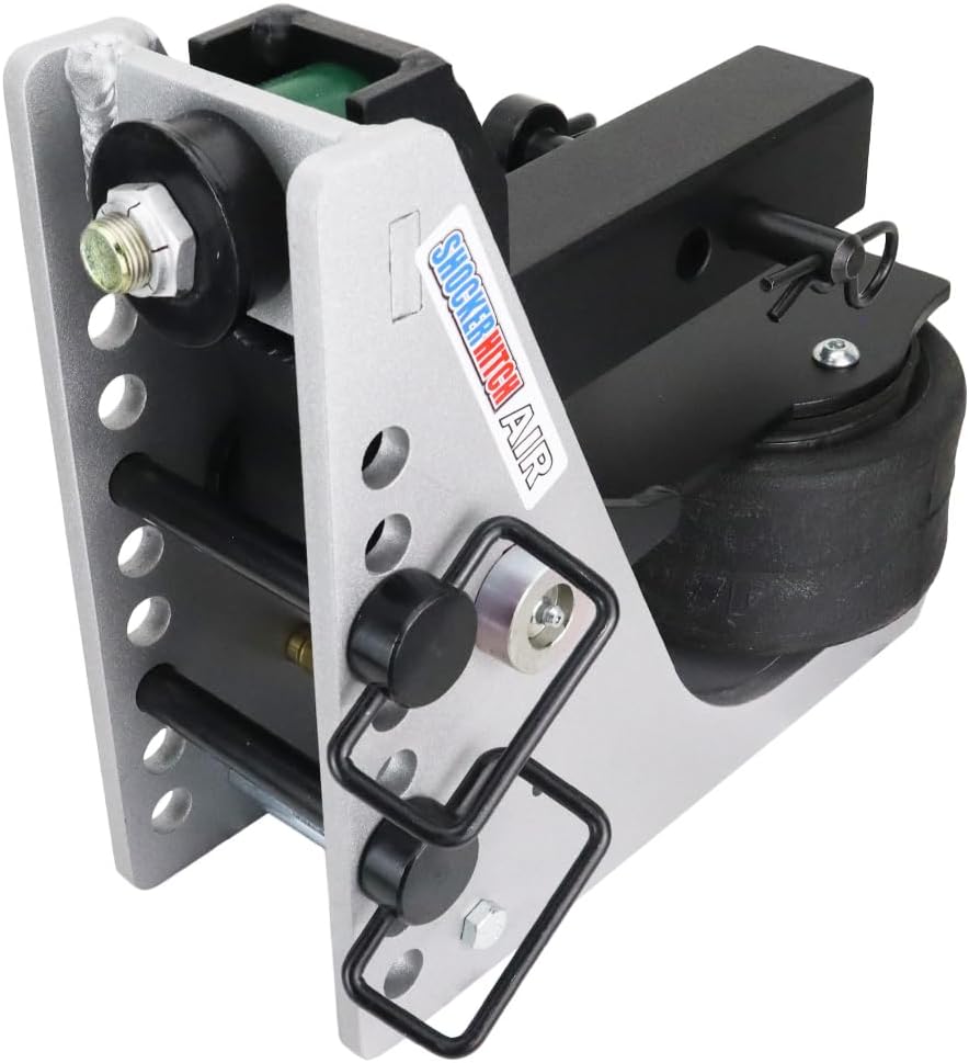 Shocker Streamline Aluminum Air Hitch & Chrome Combo 2" & 2-5/16" Balls with Sway Bar Mount Tabs Fits 2" Hitch - 10,000 lbs