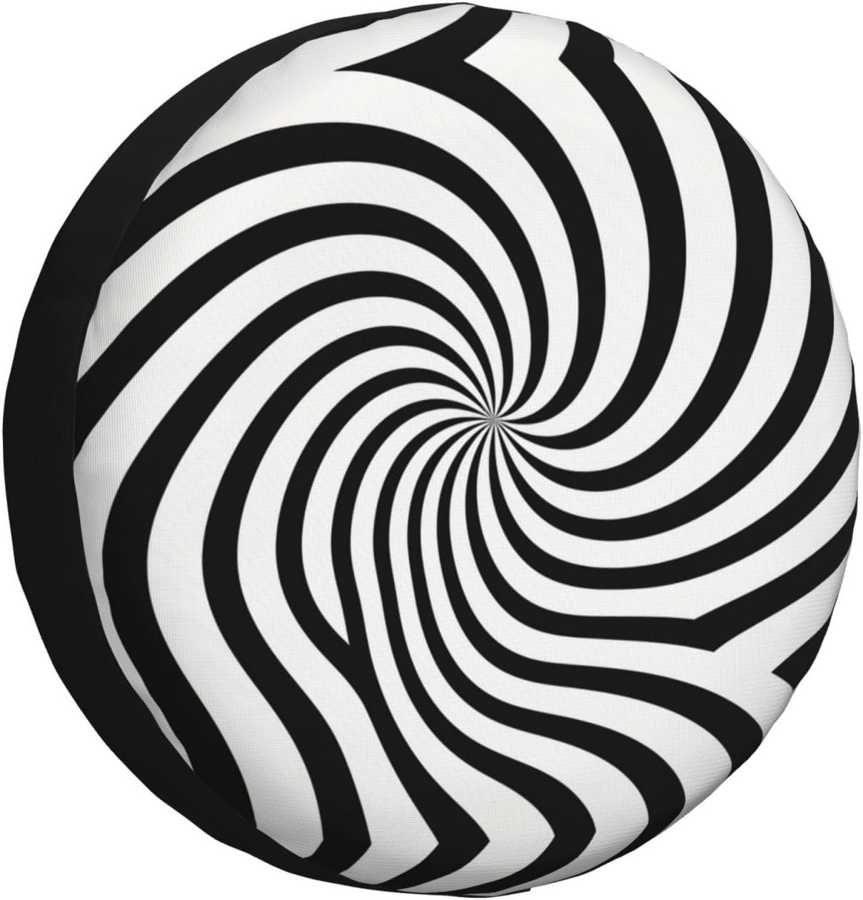 Black and White Dizzy Lines Print Universal Spare Tire Cover for RV, Jeep | Wheel Protector Fits Rv, Trailer, Jeep, Shield Tires From Sun, Dirt And Rain For Outdoor Storage