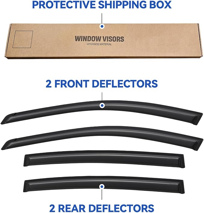 Window Visors Rain Guards for 2002 2003 2004 2005 2006 Nissan Altima, - Image 5
