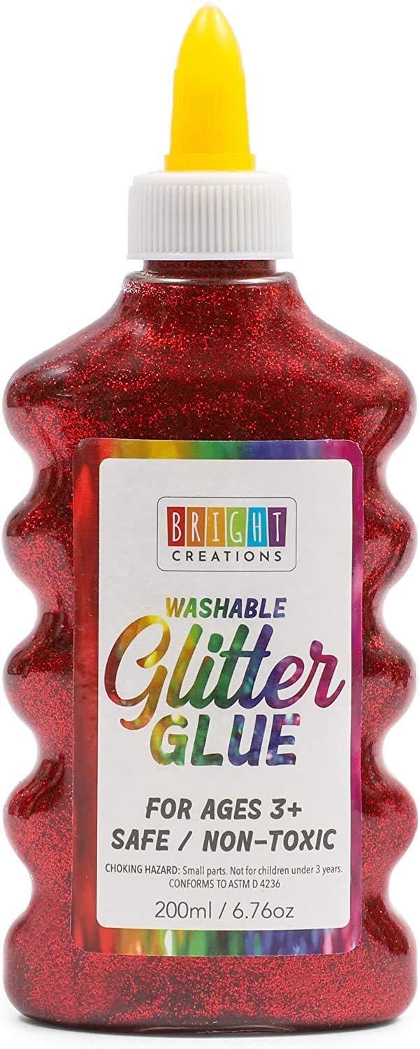 bright creations glitter glue variety pack (8 colors showing dimensions