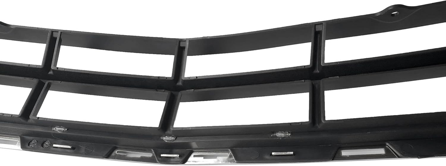 PartsFlow Chrome Black Front Bumper Upper Lower Mesh Grille Grill For 2010 2011 2012 Cadillac SRX 25778326 104-2225