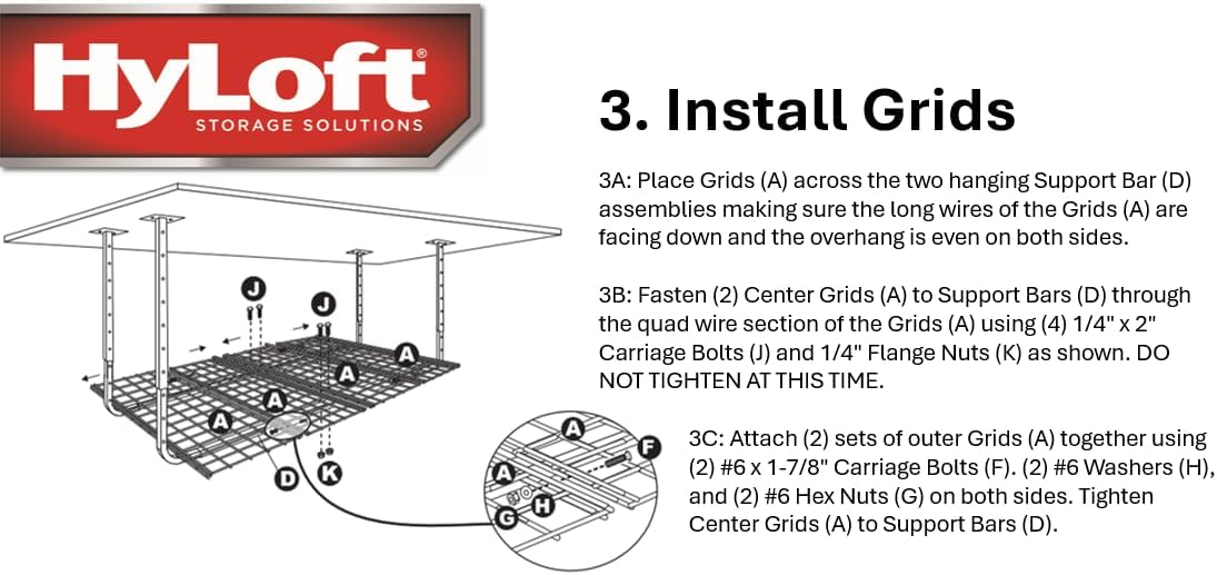ceiling mounted adjustable shelf in white, view 10