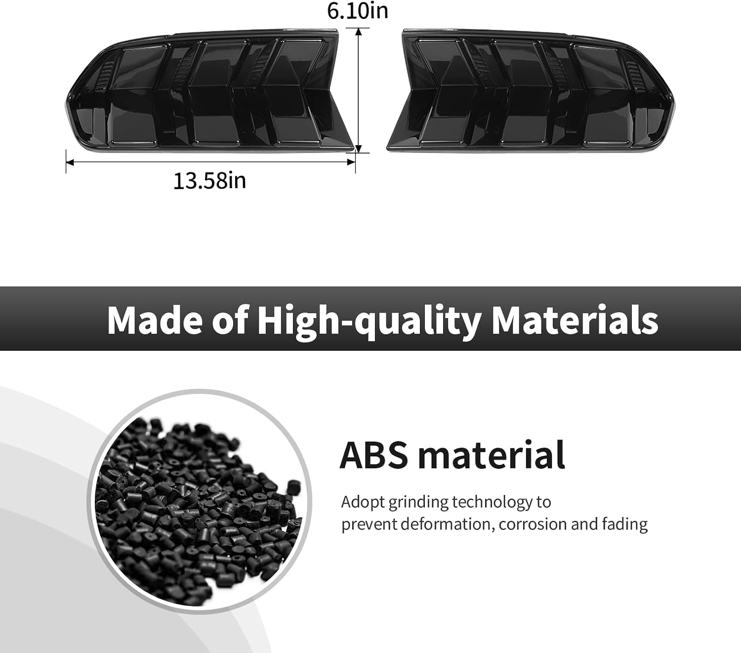 CheroCar Smoked Black Tail Light Cover Guard Trim Replacement TailLight Cover ABS Exterior Accessories for 2024 2025 2026 Ford Mustang