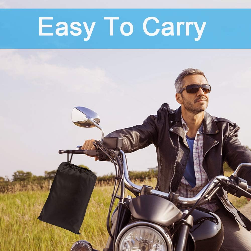 Motorcycle Scooter Cover Waterproof Outdoor - Large Oxford 250cc 150cc 50cc Scooter Cover, Heavy-Duty Motorbike Protection with Lock Holes & Storage Bag Against Dust, Debris, Rain Fit up to 96''