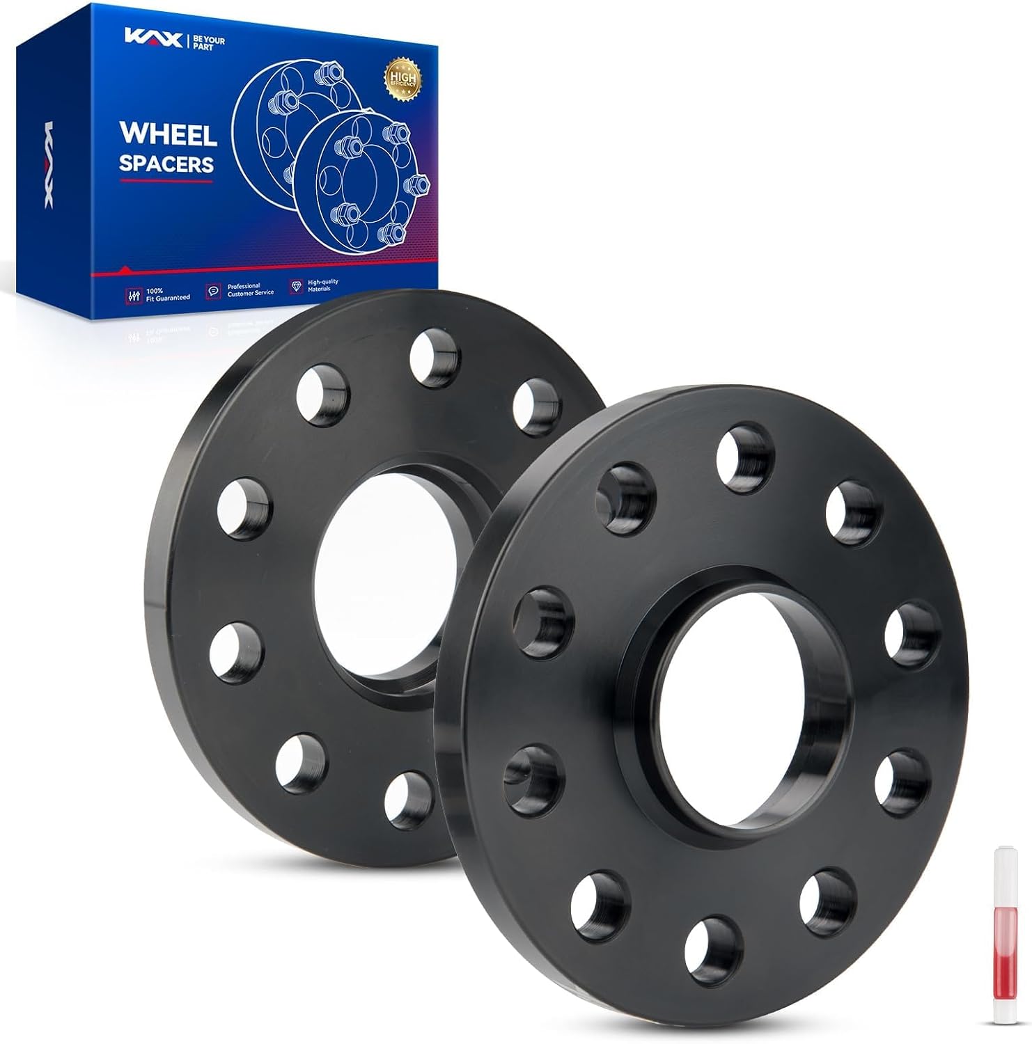 KAX 5x4.5“ Wheel Spacers,Forged 1/2 inch 5x114.3mm Hubcentric Spacers with Hub Bore 60.1mm,2 Pcs fit for Camry,RAV4,Sienna,Highlander,RX350,Venza,ES350,Avalon,ES330,Prius V,Black