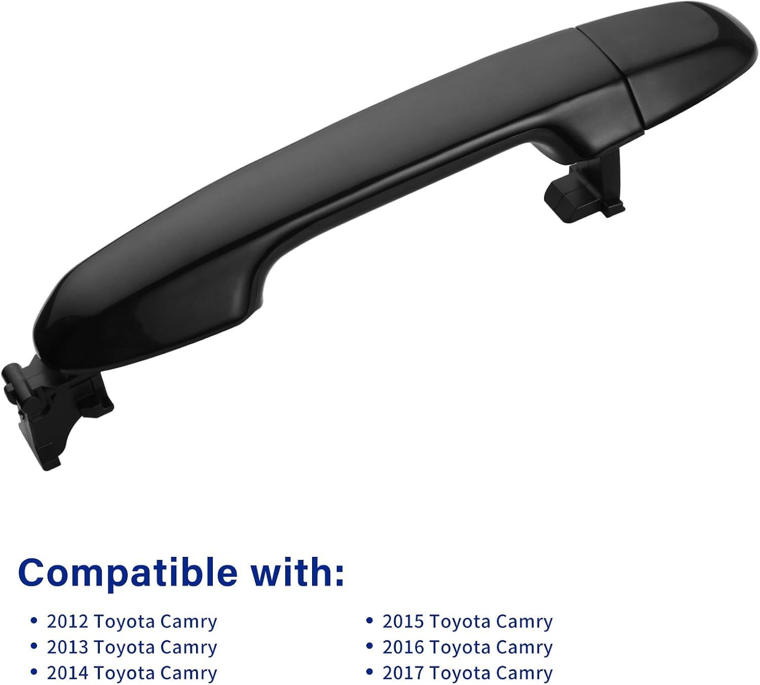Exterior Door Handle for Toyota Camry 2012 2013 2014 2015 2016 2017, for Rear Left Driver or Right Passenger Side Door, Black