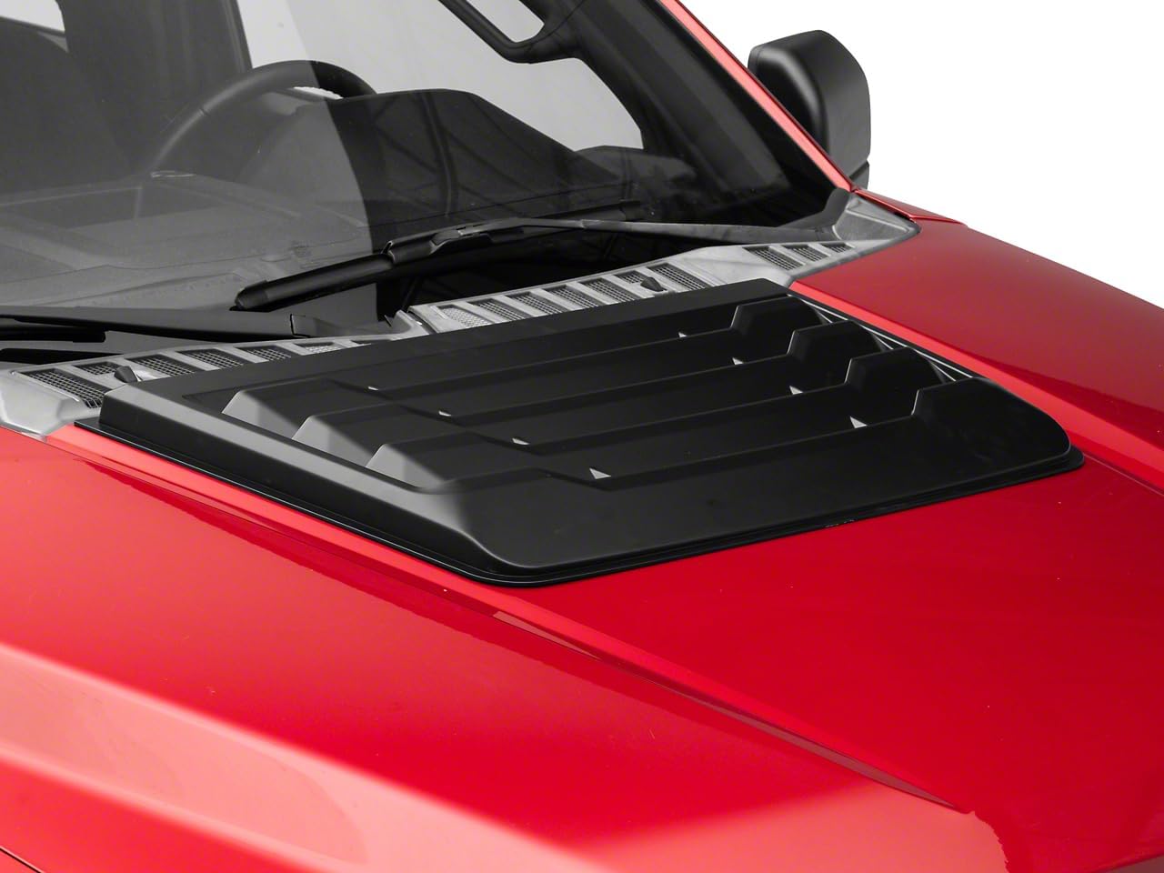 Raptor-Inspired Hood Scoop – Matte Black ABS Truck Scoop | Louvered Off-Road Styling | Peel-and-Stick Installation | Compatible with 2015-2020 F-150 Excluding Raptor