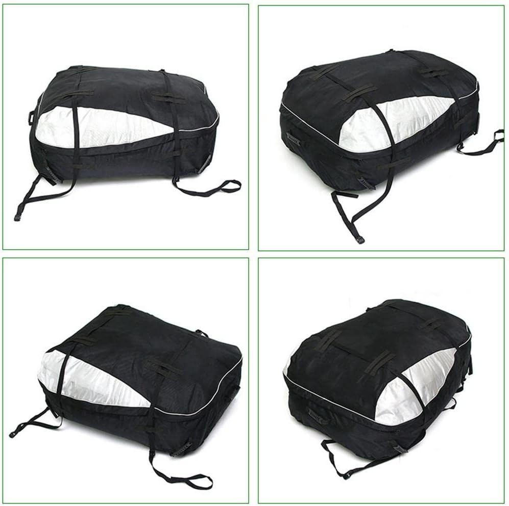 Waterproof Car Cargo Roof Bag Rooftop Luggage Black Storage Travel Pocket 273L for SUV Van Cars