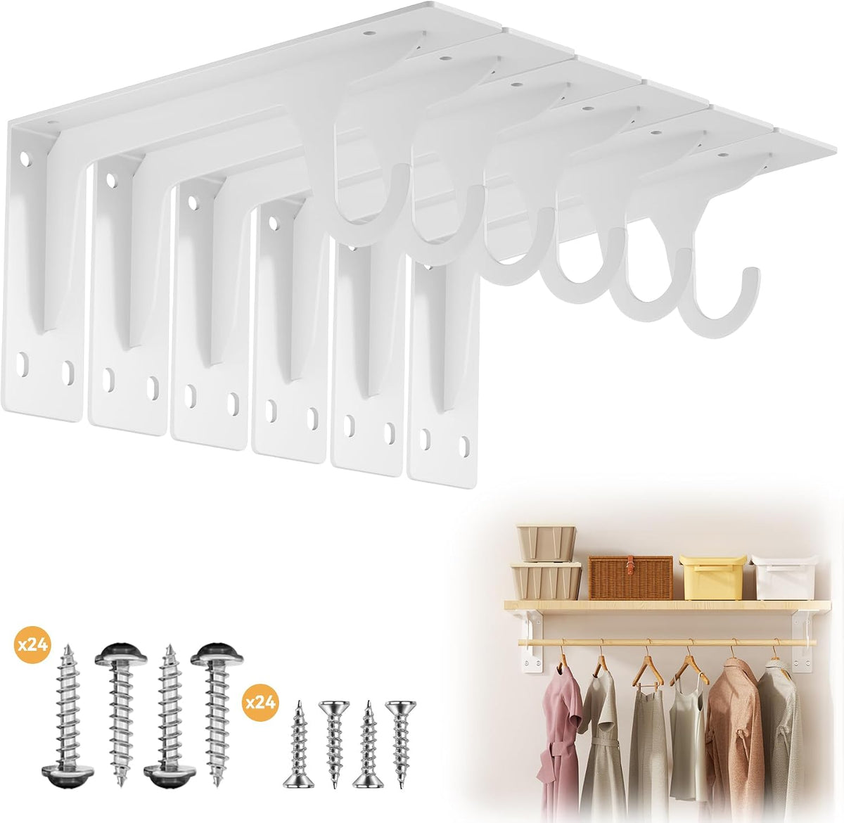 closet rod support bracket heavy duty 11 x, main product view