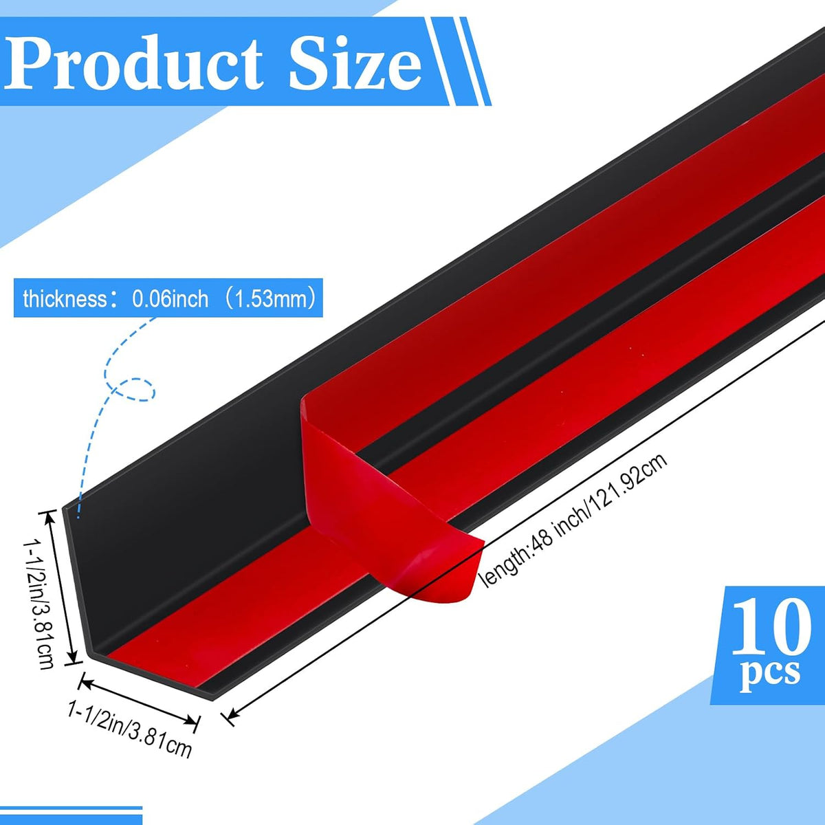 sasylvia 10 pcs 1-1/2 x 48 inches wall shown in use
