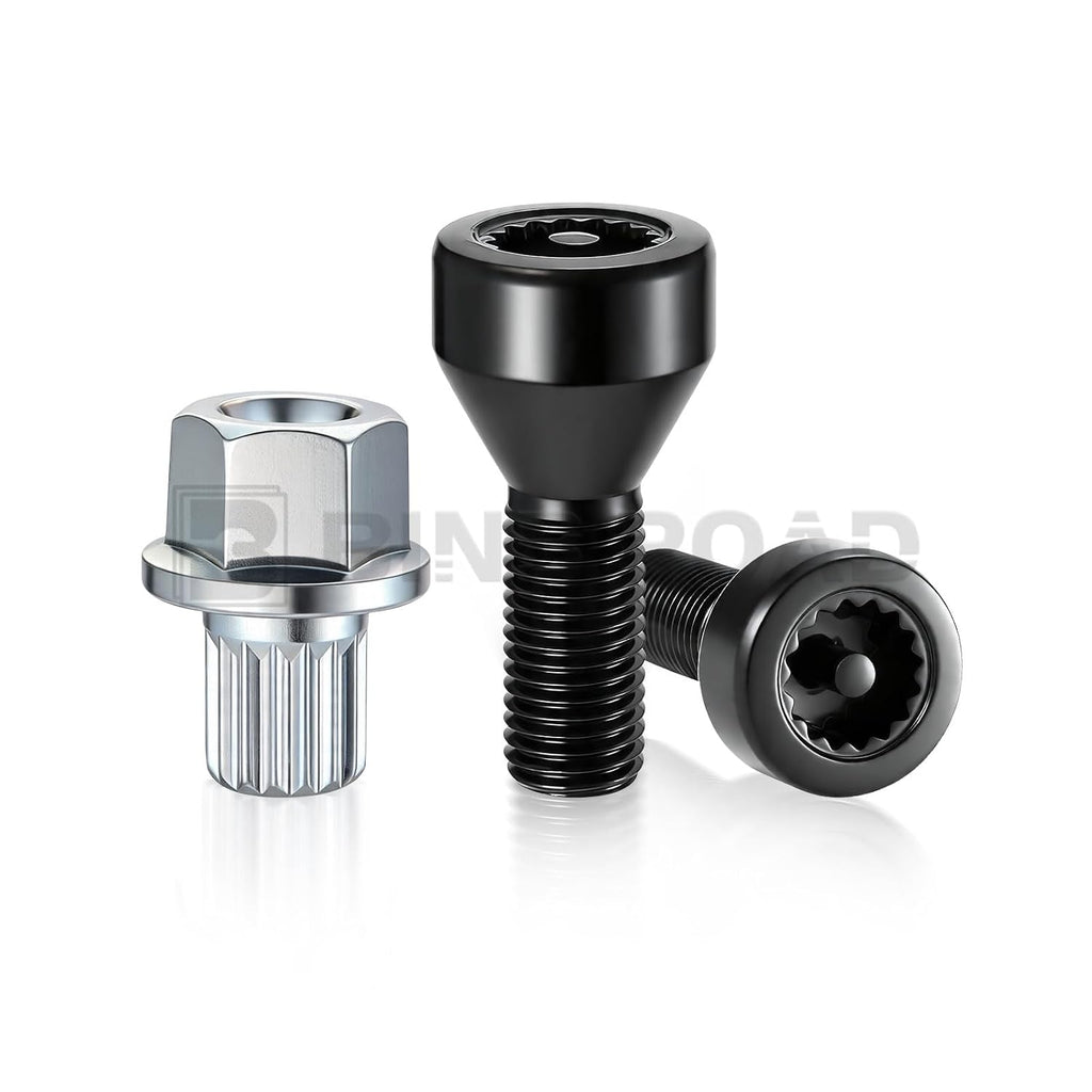 Lockable Wheel Bolt Rim Locks M12 X 1.5 Compatible with BMW 128i 325i 328i 335i 525i 528i 550i 650i Z4 (Replaces 36136786419)