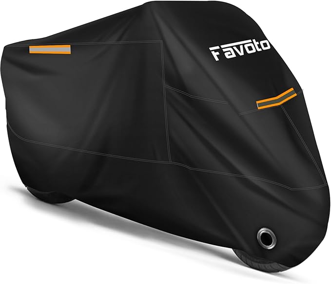 Favoto Motorcycle Cover All Season Universal Weather Quality Waterproof Sun by Favoto