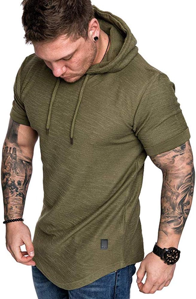 Lexiart Mens Fashion Athletic Hoodies Sport Sweatshirt Solid Color Fleece by Lexiart