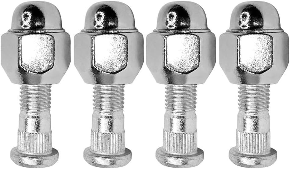 M12x1.5 Chrome Wheel Lug Stud Nut Set Compatible with Hyundai Sonata Elantra Tucson Santa Fe Genesis Sorento Veloster Kia Accent Sedona Forte Optima Sportage Rio Soul (8PCS)