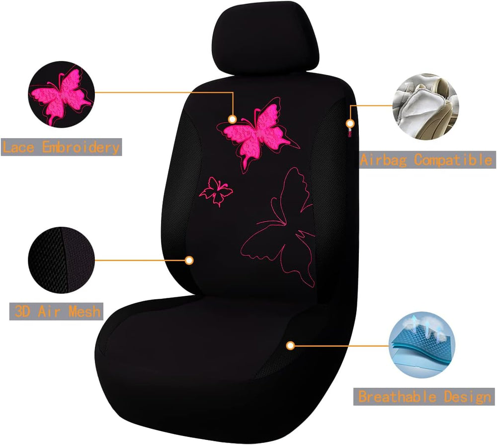 Flying Banner Butterfly car seat Covers ful Set Fashion Universal Lady Woman ...