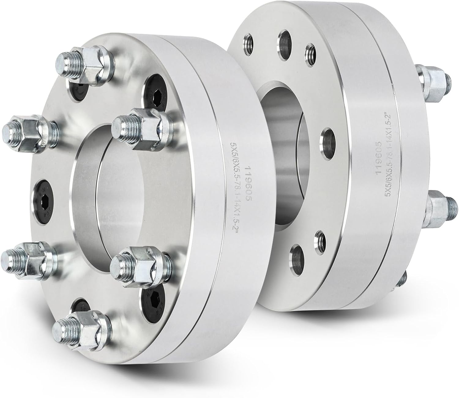 SCITOO 2" Wheel Spacers 5x5 for Chevrolet Tahoe 2Pcs | Wheel Spacers Adapters 14x1.5 Studs 78.1mm HB 5 Lug for Chevrolet C1500 for Chevrolet C1500 Suburban for Chevrolet Express 1500