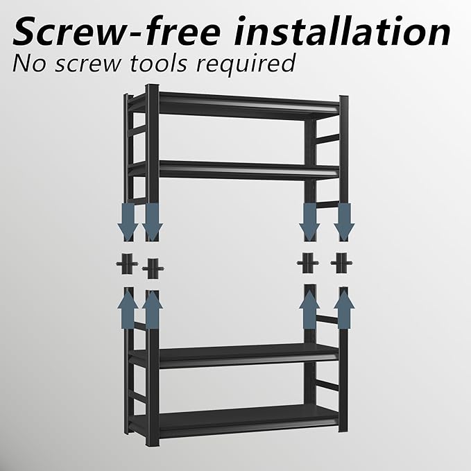 Simple Design, 500 lbs Load Capacity per Level, Free Height Adjustment Ready to - Image 4