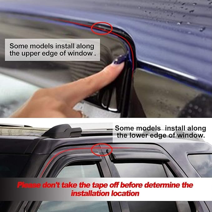 4pcs Original Outside Mount Style Window Rain Guards Shield Durable Side Wind - Image 8