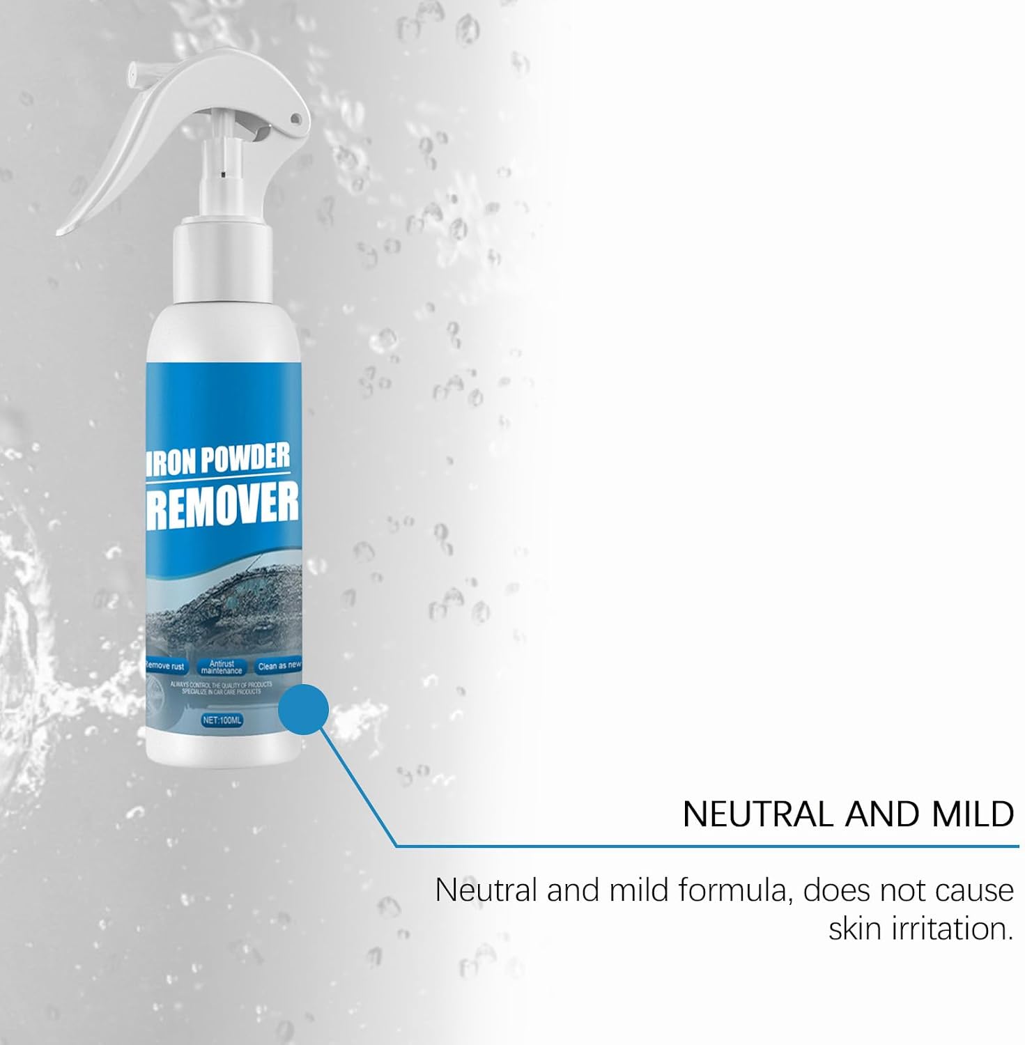 Automotive Rust Remover Spray, 2026 New Iron Powder Remover, Fast-Acting Iron Powder Remover Spray for Wheels, Rims, Metal, Safe on Most Automotive Finishes, Cars, Motorcycles (2Sets)