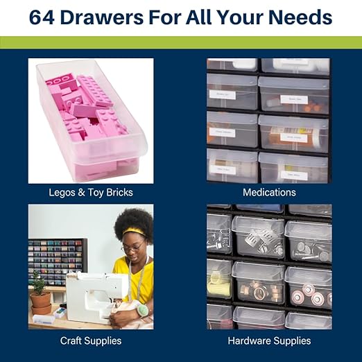 Akro-Mils 64-Drawer Plastic Drawer Storage Cabinet - Image 5