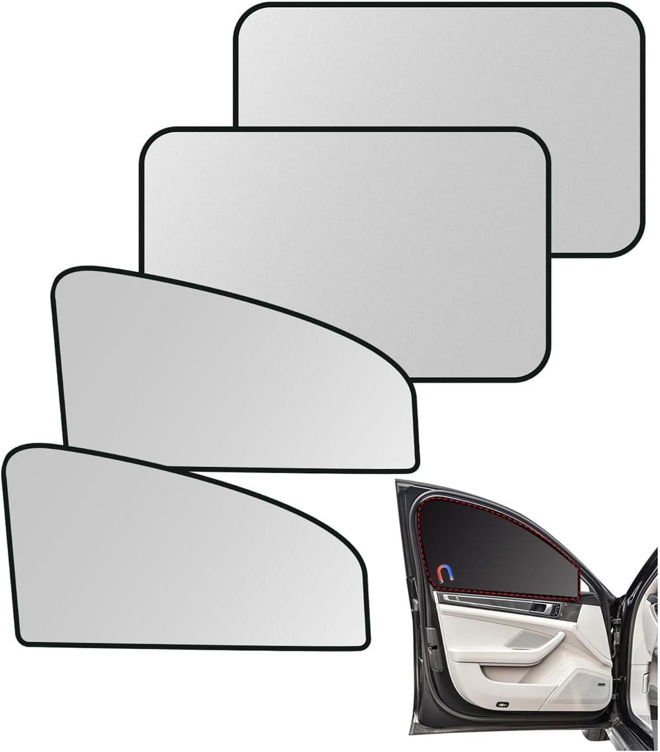 Car Side Window Sun Shade for Volvo XC70 2007-2016, Magnetic UV Protection Car Window Shades, Heat Blocking Privacy Sunshade for Car Windows