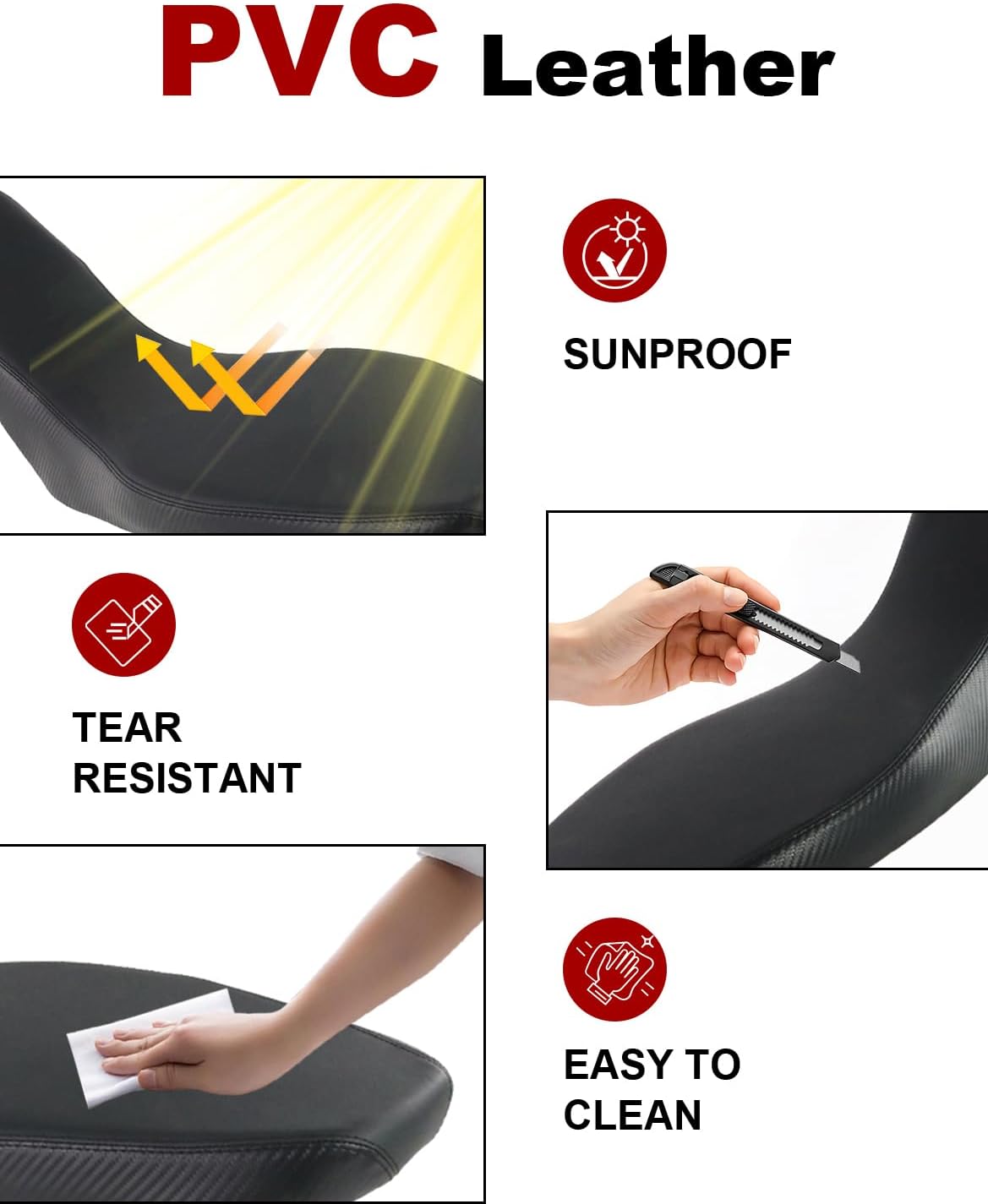 Seat Cover Fit for DRZ400 DRZ400E DRZ400S DRZ400SM KLX400R KLX400SR | Fit for KLX400R KLX400SR 2003-2004, DR-Z400 DR-Z400E DR-Z400S DR-Z400SM 2000-2024 Waterproof Seat Cover Cushion with Sponge
