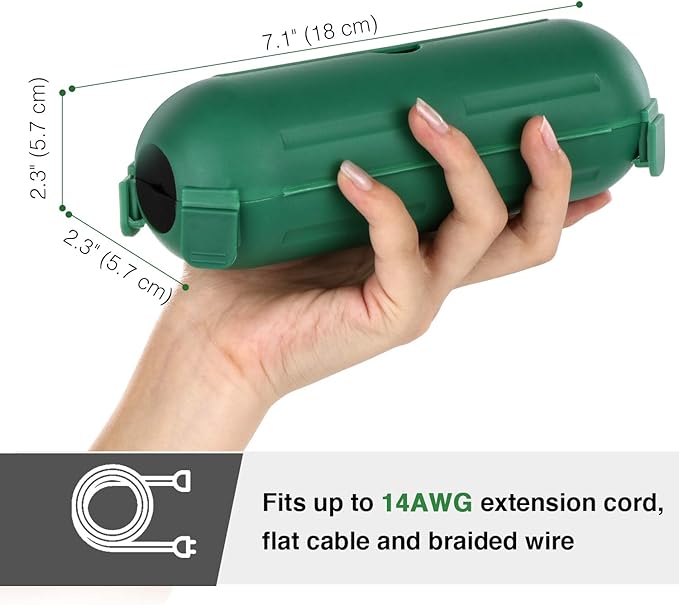 Flemoon Outdoor Extension Cord Safety Cover, IP44 Weatherproof Electrical Box - Image 6