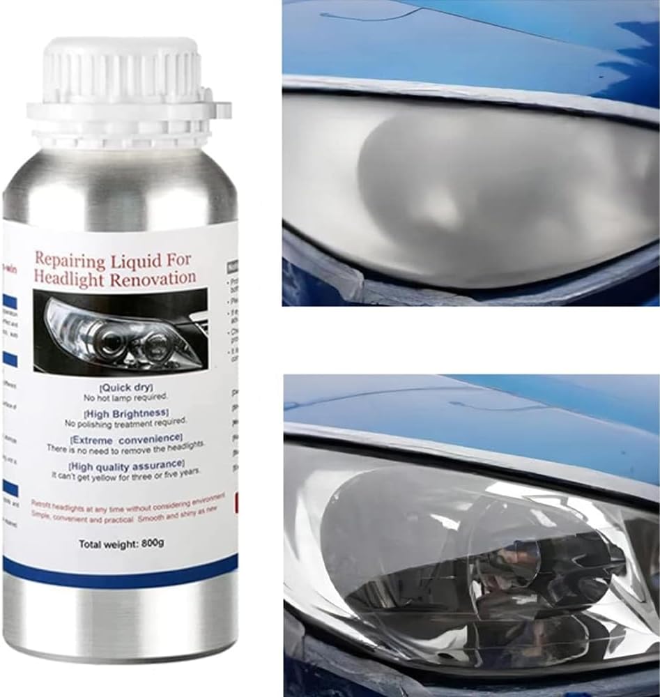 ROYWOO 1600g Car Headlight Restoration Liquid，Auto Headlight Scratch Restoring Fluid，Headlight Lens Polish Repair Liquid for Repair of Scratch,Yellowed, Haze, Cracked Headlamp