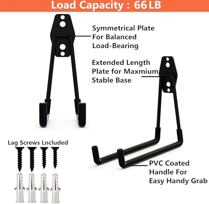 Wall Mount Heavy Duty Double Utility Tools Hooks - Image 3