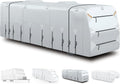 300D Top Class A RV Cover with Waterproof PU Coating Rip-Resistent & Anti-UV Winter Camper Cover Fits 33' to 37' Motorhome