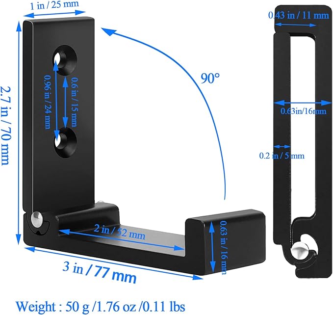 OHIYO Folding Wall Hook 2PCS Folding Coat Hooks - Image 2