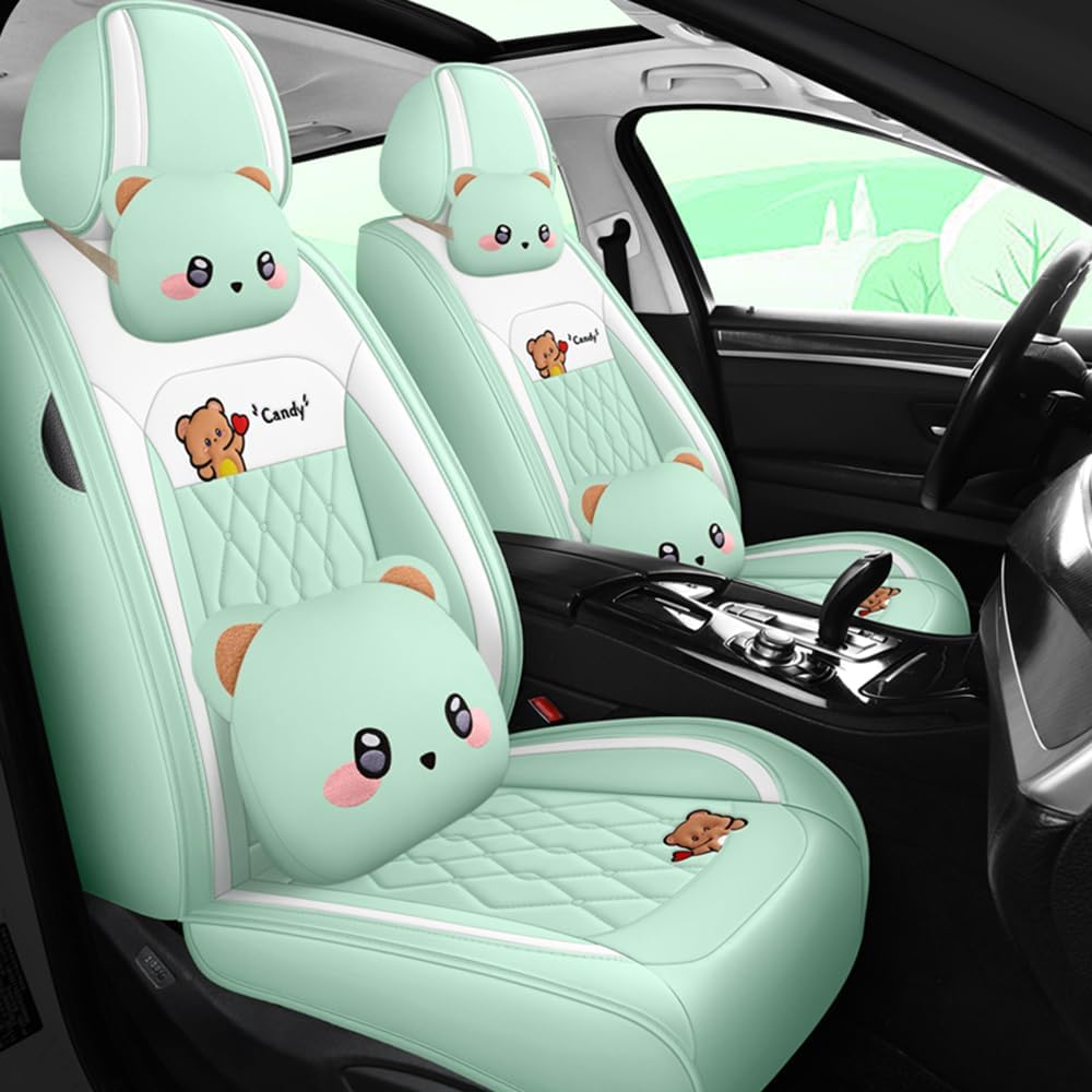 cartoon bear car seat cover 5 set for, main product view