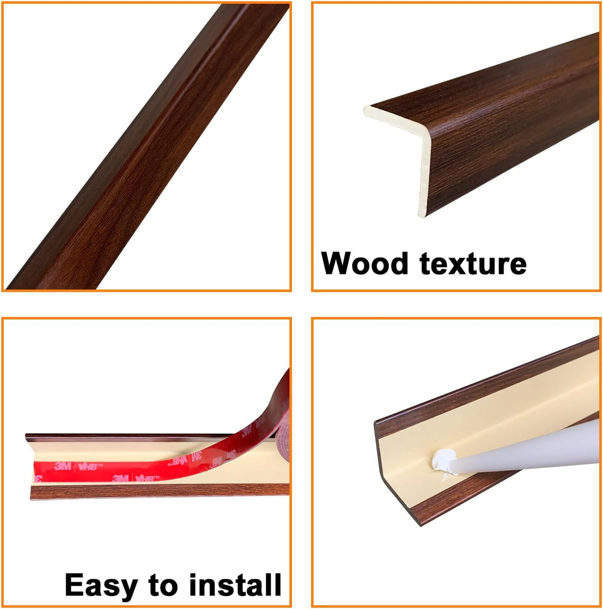 wall corner protector 6pcs 45" corner molding trim, package contents