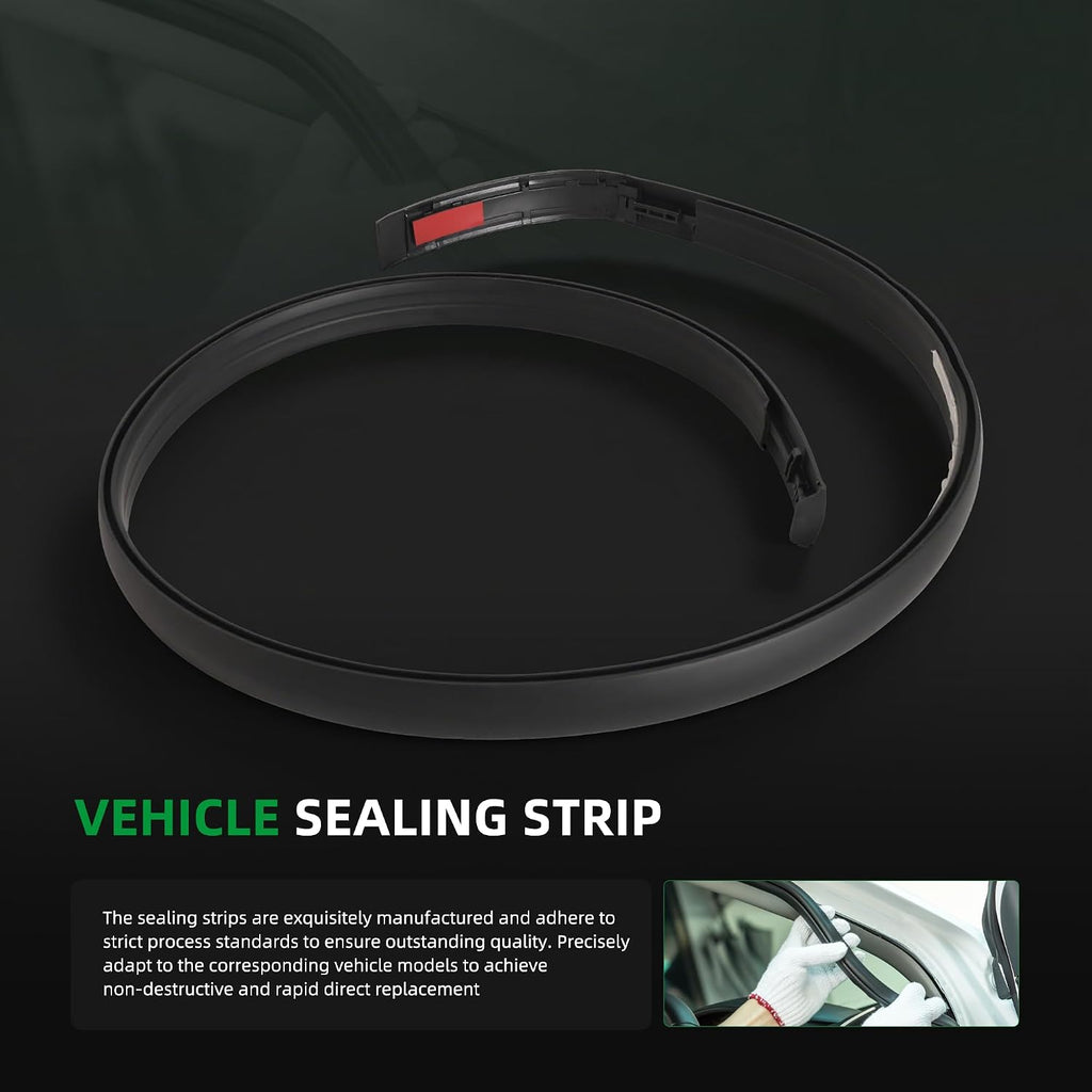 2Pcs Left and Right Side Roof Molding Drip Weatherstrips Fit for Toyota Tacoma Double CAB 2005-2015, Roof Moulding Trim Seal Kit Replace 75551-04062, 75551-04061, 75551-04060, 75552-04062