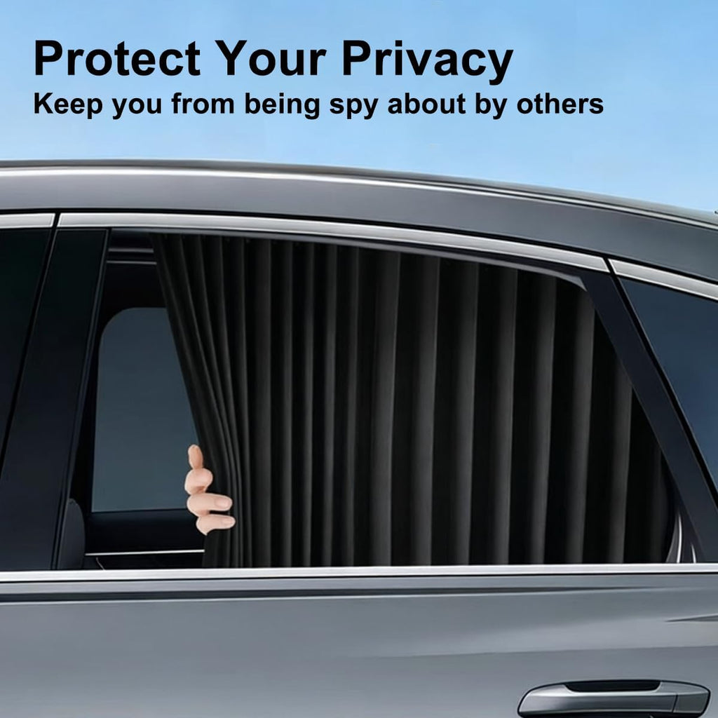 Magnetic Car Side Window Sun Shades for Breastfeeding, Taking a nap, Camping (Back Seat 2pcs)