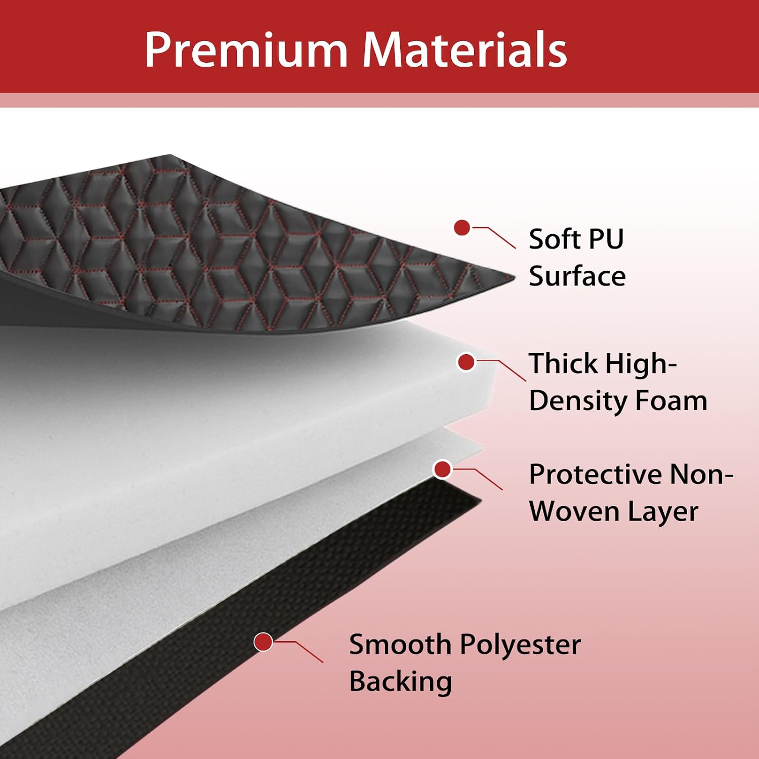 Upgraded Rolling Creeper Mat for Mechanics, 60 x 28 in Padded Automotive Work Mat for Cars, SUVs & Pickup Trucks, Red