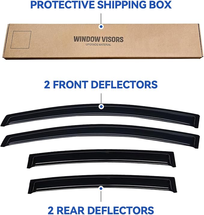 Window Visors Rain Guards for 2012-2020 Chevy Sonic Hatchback, Out-Channel - Image 6