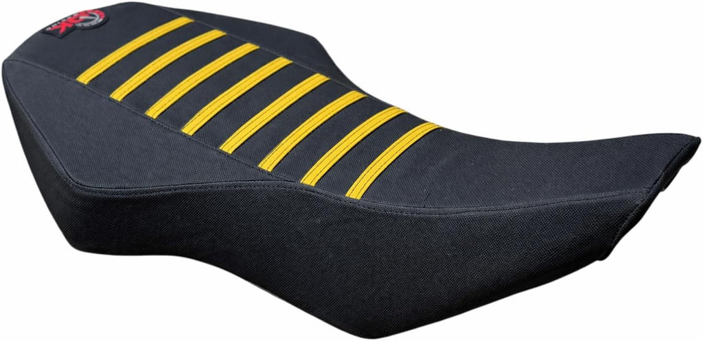 Premium Multi Grip Seat Cover - Compatible Fit for Suzuki LTR 450 Gripper Seat Cover 2006-2011 Yellow Ribs S24