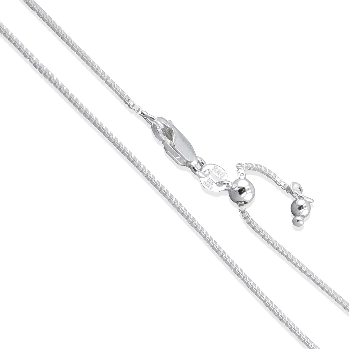 choose your clasp sterling silver 1mm box chain, main product view