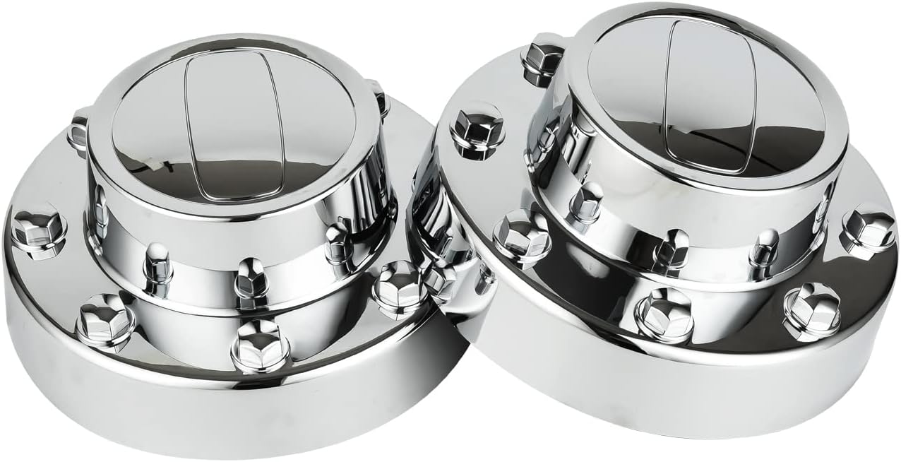 Replacement for Chrome Wheel Center Hub Cap Hubcap 2011-2018 Ram 3500 2Pcs Front + 2Pcs Rear 1-Ton Dually DRW Alloy Wheel