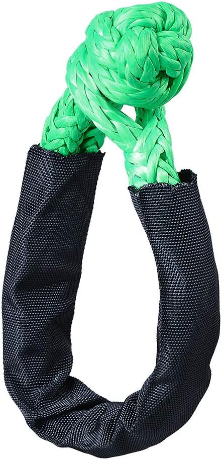 Set of Two Green 1/2" Synthetic Soft Rope Shackles 38,000lbs+ (2pcs)