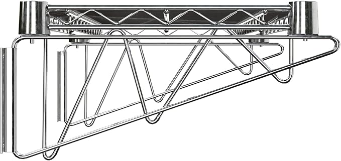 14" x 24" Chrome Wire Wall Mount Shelf - Image 5
