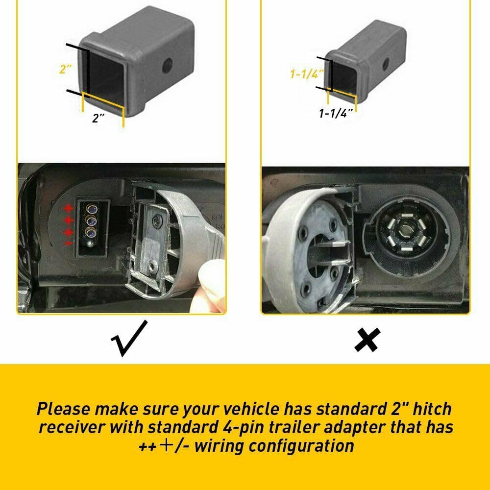 Adiil 2''Size 15-LED Brake Light Trailer Hitch Cover Fit Towing & Hauling，Smoked Lens Tow Hitch Driving & Brake Lamp (Type05)