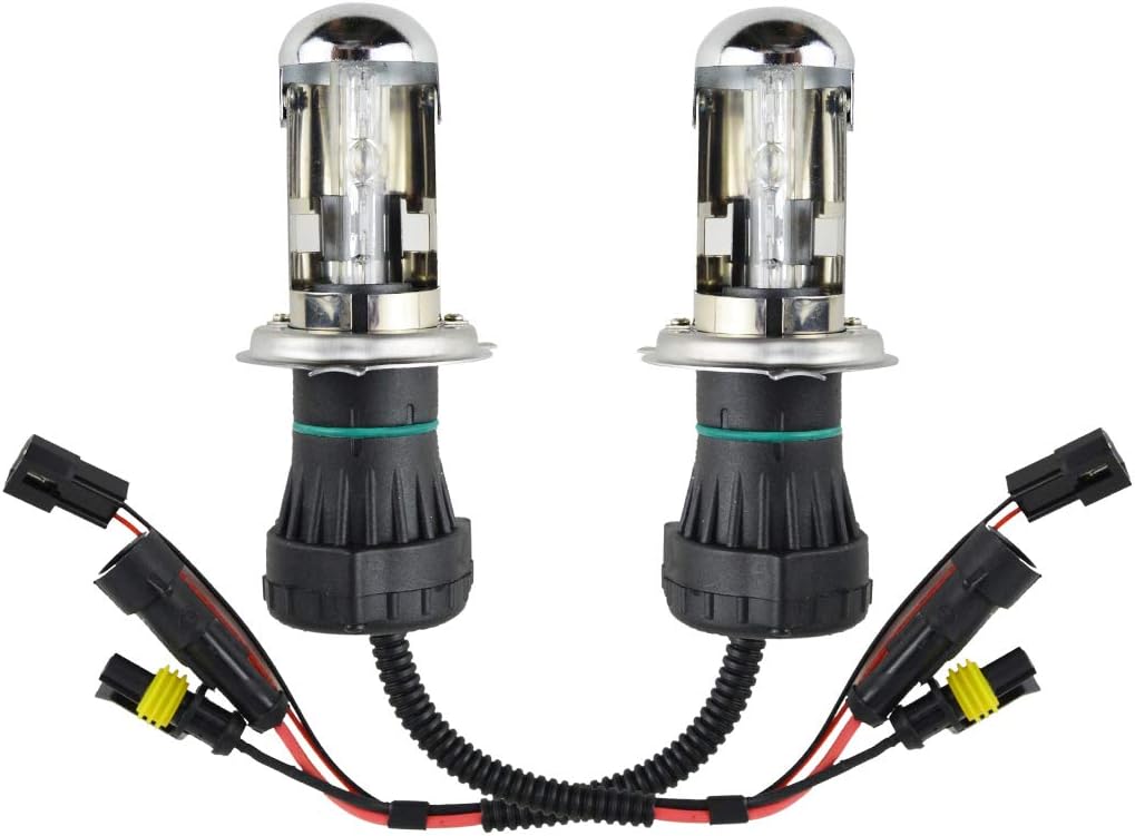 Innovited H4-3 9003 6000K Bi xenon HI/LO HID Xenon bulb x (1 pair) bundle with 2 x 35W Digital Slim AC Ballast - Diamond White