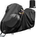 Motorcycle Cover Waterproof Outdoor,Scratch-Proof Cotton Fleece Lining | Weatherproof Moped Scooter and Dirt Bike Storage Cover,with Secure Buckles,Air Vents,Lock Holes,Storage Bag,104x41x50