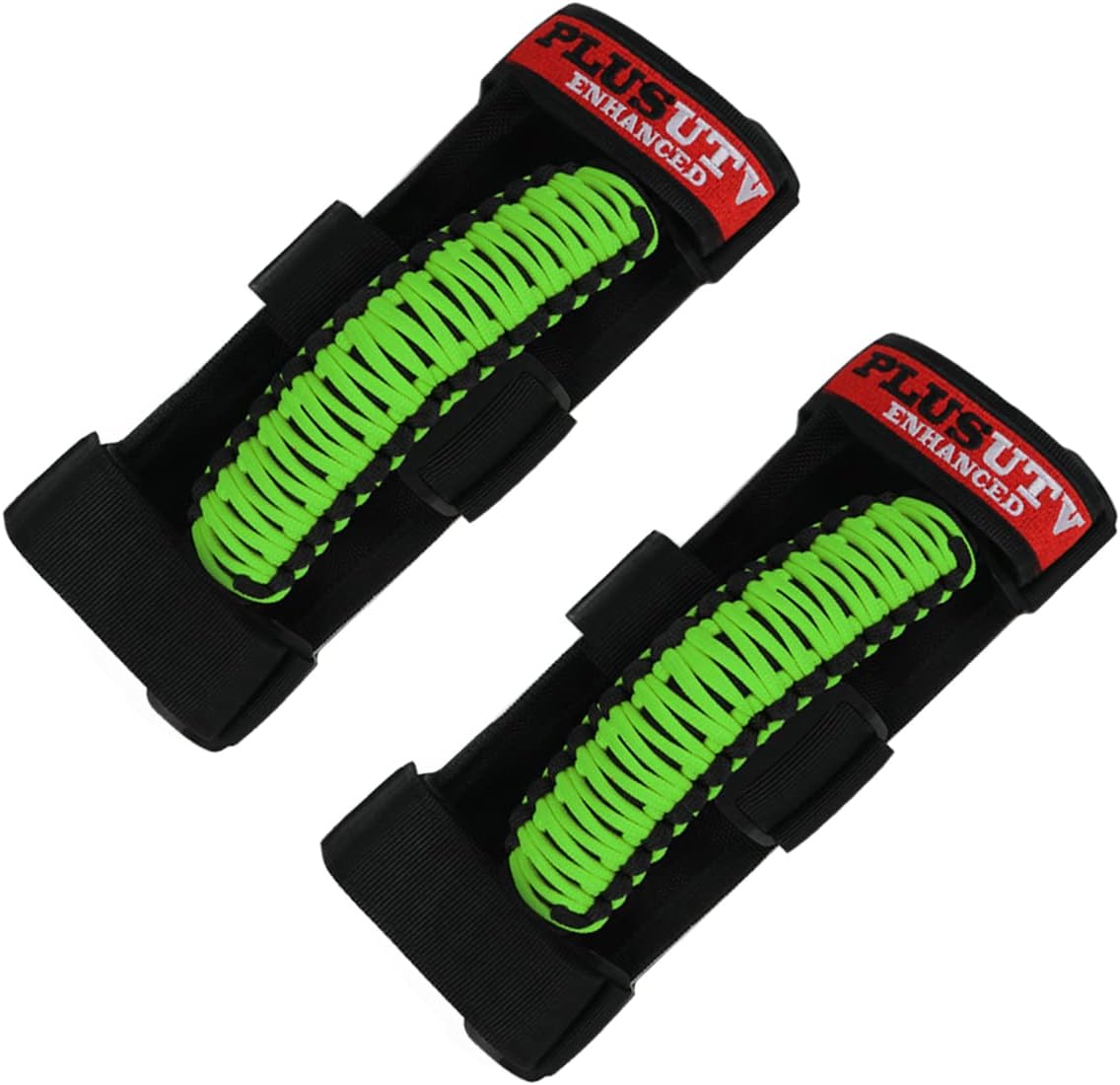 Roll Bar Grab Handles Grips Triple Straps for UTV ATV Polaris Ranger RZR XP900 1000 Honda Pioneer Talon Kawasaki Wildcat Yamaha YXZ Can 1.75 to 2 Inch 2PCS Green