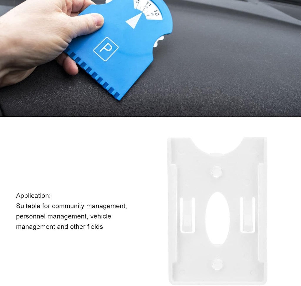 Windshield Card Holder and Secure Card Management, 5 Pcs IC Card Holder, Windshield Card Display Sleeve for Community & Vehicle Management, Fuel Card Holder for Vehicle (Suction cup)