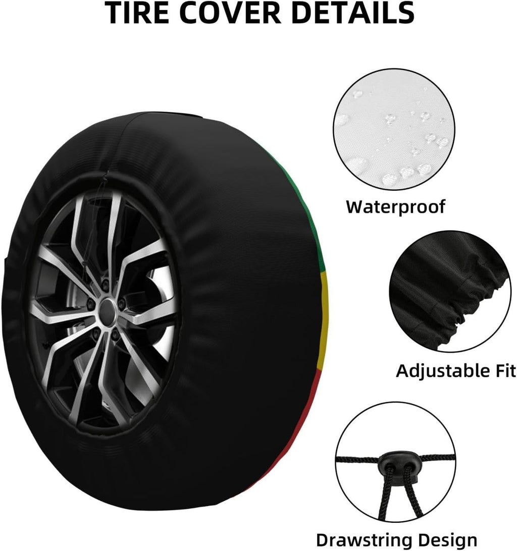 Flag of Bolivia Print Universal Spare Tire Cover for RV, Jeep | Wheel Protector Fits Rv, Trailer, Jeep, Shield Tires From Sun, Dirt And Rain For Outdoor Storage