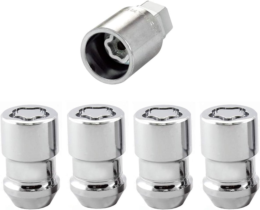 McGard 24137 Chrome Cone Seat Wheel Locks (M12 x 1.5 Thread Size) - Set of 4