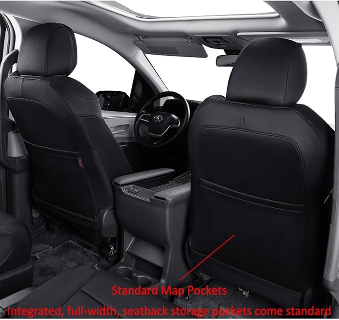 EKR Sienna Seat Covers for 2021-2025 Toyota Sienna XLE, 7 Seats, 2nd Row - Image 4